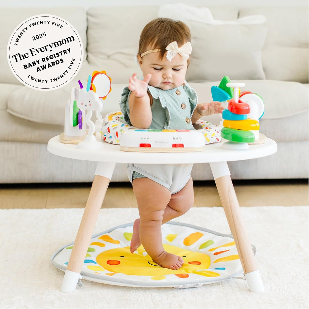 Acorn, in-1 Baby Activity Center | Montessori-Inspired Design | 8 Interactive Toys | Tummy Time, Exersaucer &