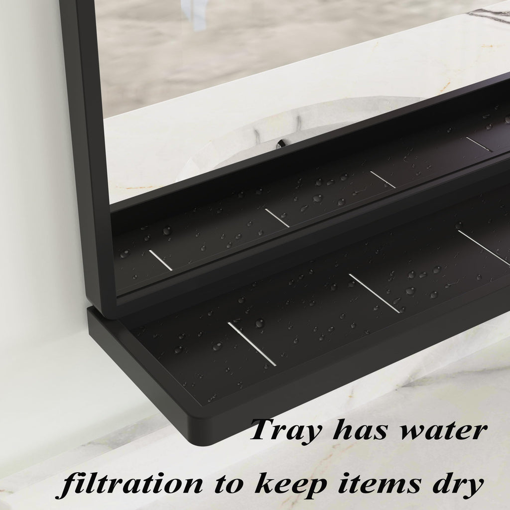 Bathroom Mirror with Shelf 31" x 24" Wall Mirror with Storage