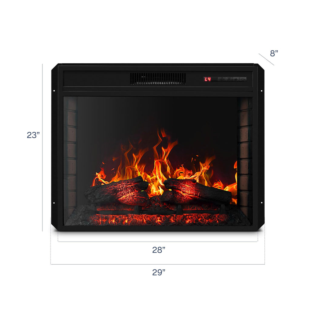 70" Lenore Mantel with Electric Fireplace Heater - Gray