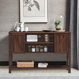 Console Table Buffet Table, Modern Sideboard with Storage Cabinets and Bottom Shelf