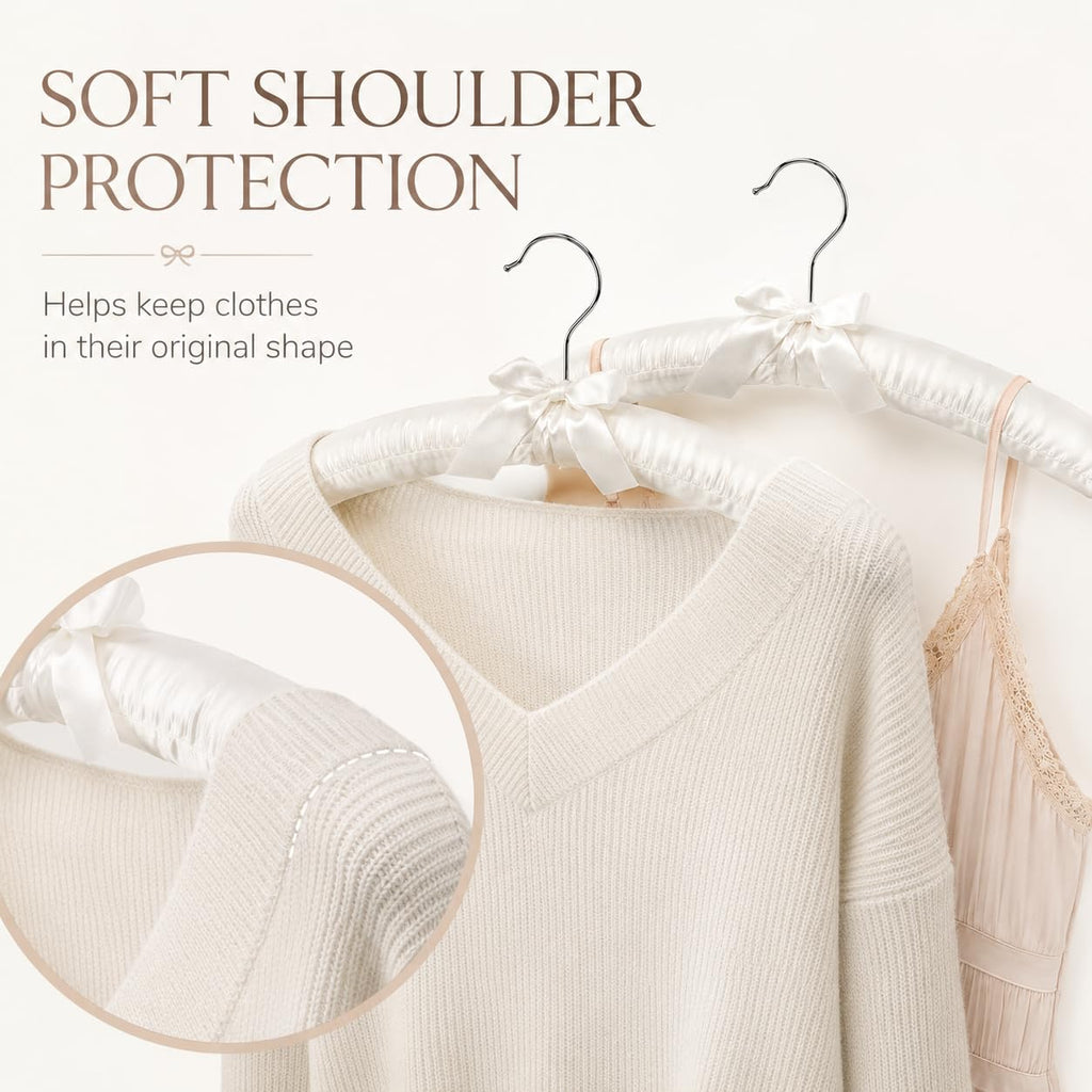 Padded Hangers for Women Clothing Satin Hangers Padded Hanger for Sweaters
