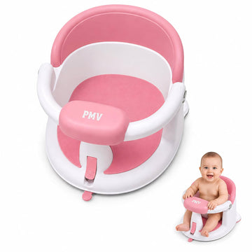 Baby Bath Seat for Sitting Babies, Non-Slip Baby Bath Chair with 3 Suction Cups, Safe & Comfortable Toddler Bath