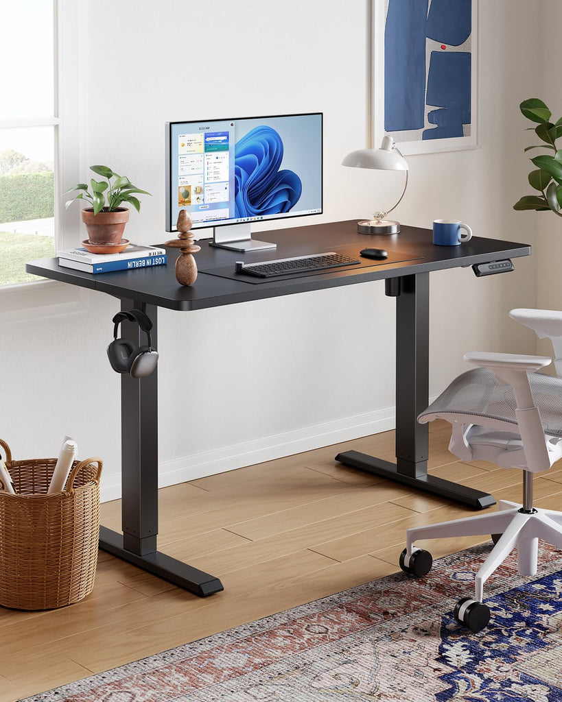 48x23 Inch Electric Standing Desk, Adjustable, Black