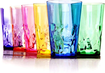 19oz Unbreakable Premium Drinking Glasses Set of 6 - Super Grade Acrylic Plastic - Perfect for Gifts - Dishwasher