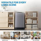 Portable Washing Machine, 7.7 lbs Full-Automatic Compact Laundry Washer, Stainless Steel Drum, 10 Wash Cycles