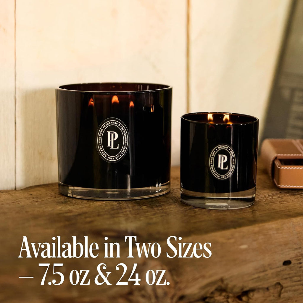 Scented Candle 24oz Long-Burn 3-Wick Soy Wax - Highrise | Large Candle, 3-Wick Soy Wax, Hand-Poured USA, 40-50 Hour