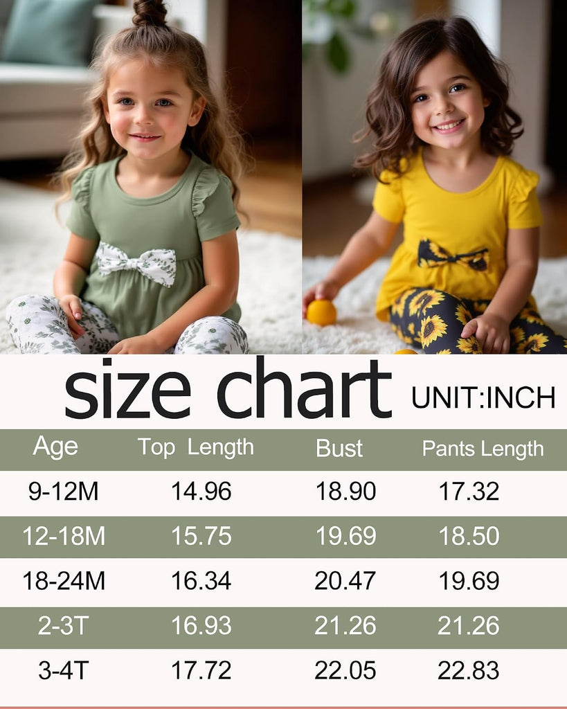 Baby Girl Clothes Toddler Girl Outfits Infant Girl Summer Clothes for Girl Ruffle Shirt Pants+Cute Headband 3PCS