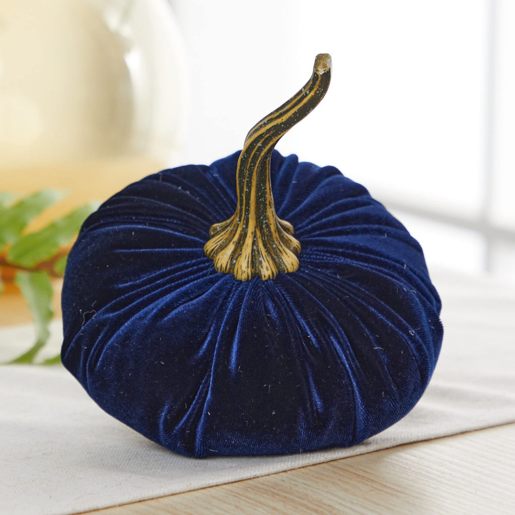 Navy 6.25 inch Velvet Pumpkin (Navy)