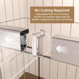 32-36" W x 72" Pivot Glass Shower Door, Semi-Frameless Pivot Swing Glass Shower Door