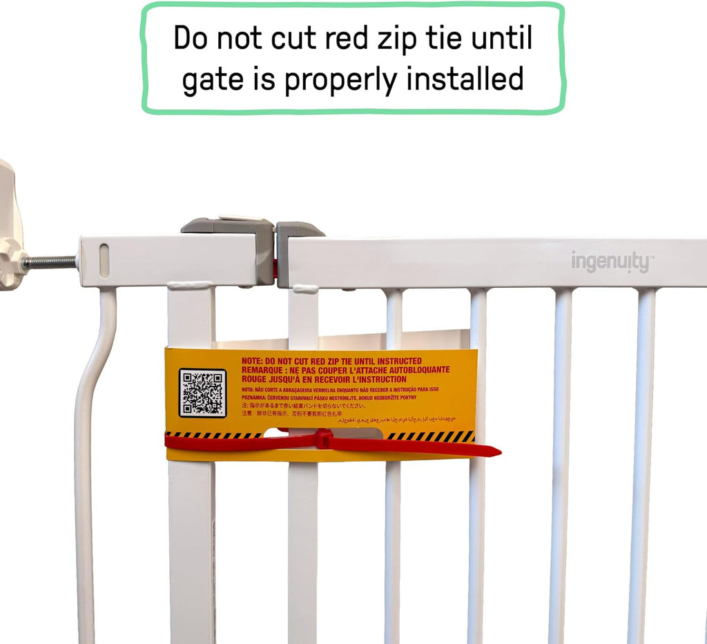 Decorative Panel Tall Baby Gate & Dog Gate, 28"-42" Wide, 30" Tall, Hardware or Pressure Mounted, Install on Top or