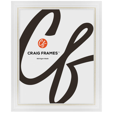 4x6 White and Gold Picture Frame, Victorian Wall Art Decor