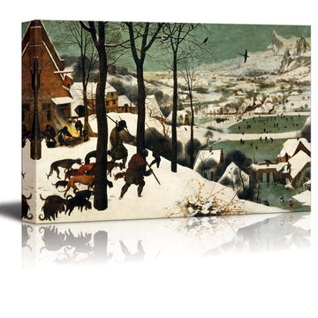 Hunters in The Snow (Winter) by Pieter Bruegel The Elder Famous Fine Art Reproduction World Famous Painting Replica