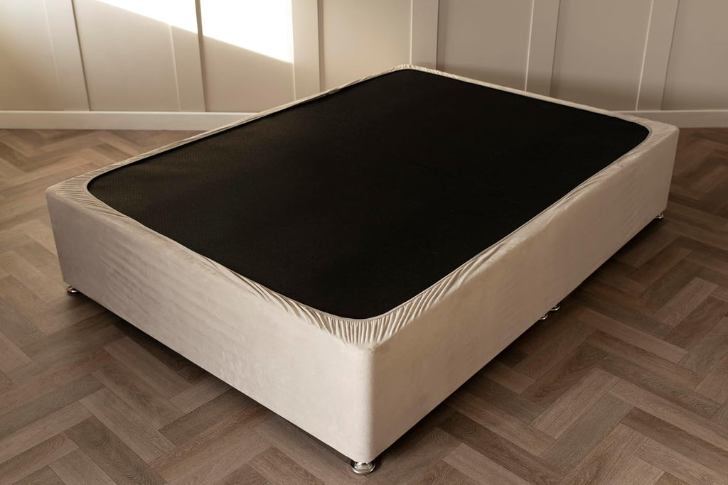 Faux Suede Box Spring Cover (Linen, King/Cal King/Olympic Queen) | Transform Your Bed with This Fully Elasticated