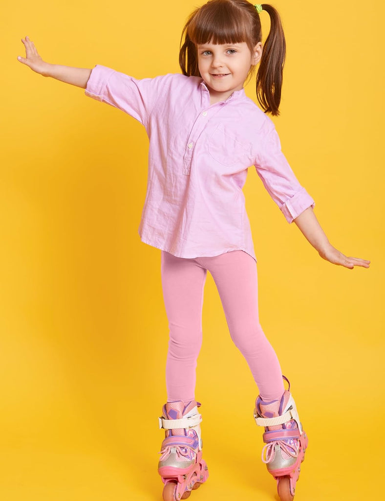 5 Pack Toddler Girls Cotton Leggings Full Length Tight Pants