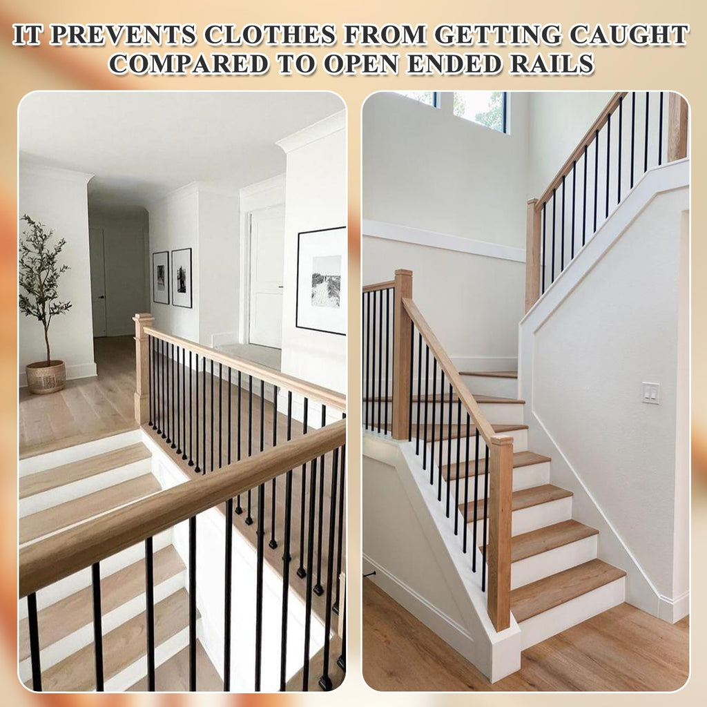 6010 Red Oak Straight Wood Handrail Kit 6 ft for Stairs