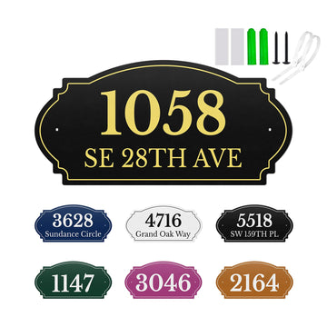 Signs s, Metal Address Plaque, House Numbers for Outside