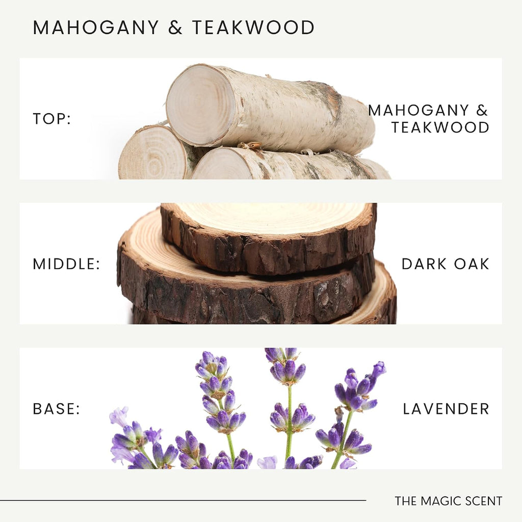 Mahogany & Teakwood Oil Reed Diffuser Set, 3.4 Fl Oz - Set of 338