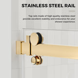 56-60.in W x 75.in H Frameless Shower Door