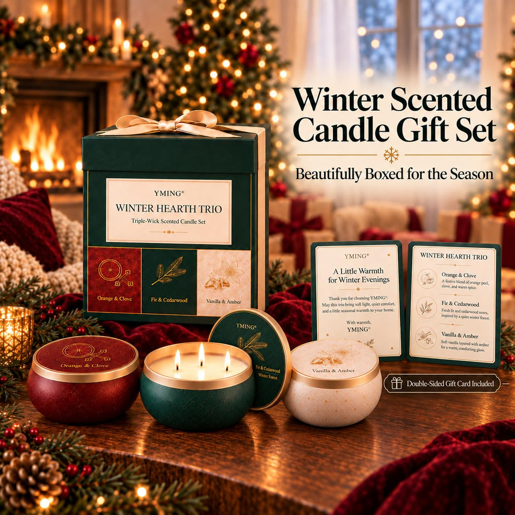 Scented Candle Gift Set for Women 3 Pack 14 oz Each 3 Wick Soy Candle