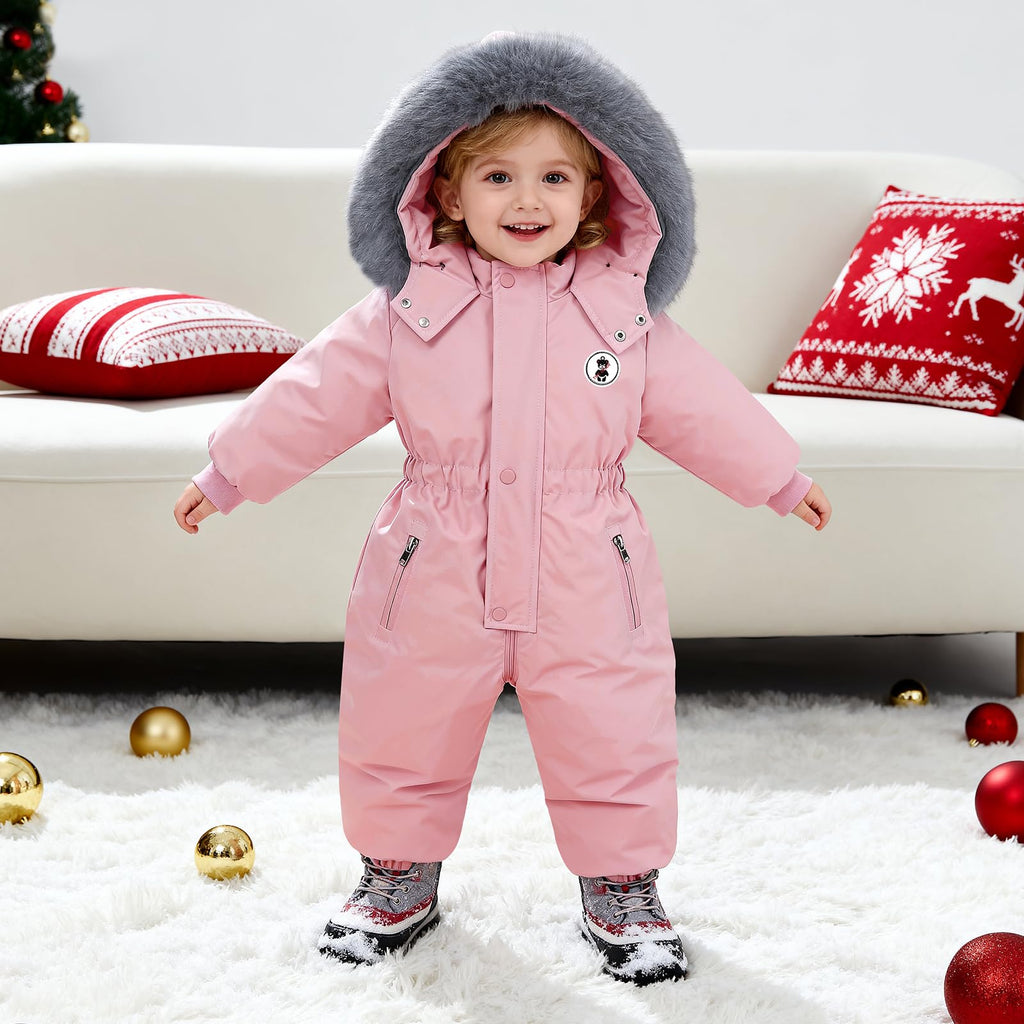 Toddler One Piece Snowsuit, Baby Boys Girls Jumpsuit