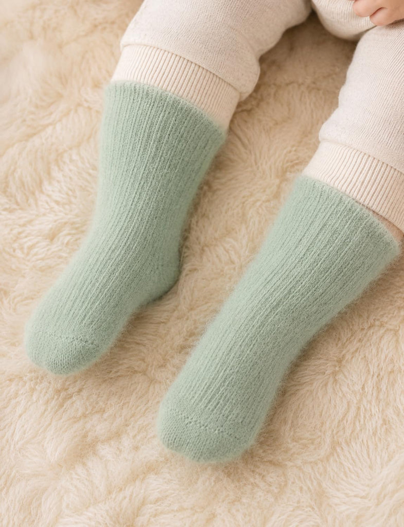 Baby Socks Alpaca Wool (Meadow Mist + Glacier Sage, )