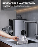 Nugget Ice Maker Countertop - 44lbs/24h Crushed/Pebble Ice Machine, Front Pull-Out Water Tank & Removable Basket