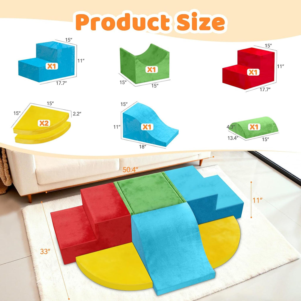Piece Toddler Climbing Toys Indoor,Baby Climbing Blocks(Assorted)