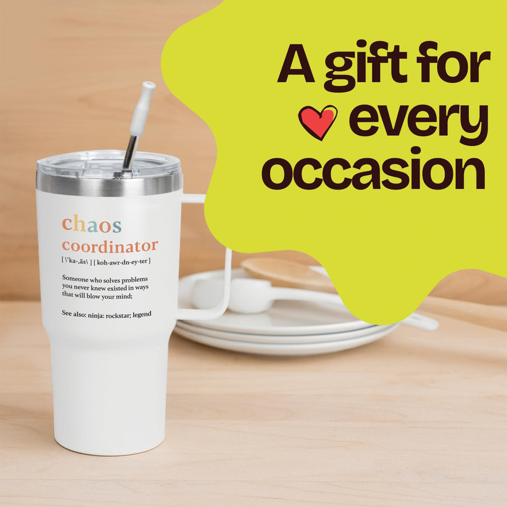 Chaos Coordinator Tumbler Mug Gifts 20 Ounce Administrative Professional Day Gifts Teacher Appreciation Gifs for