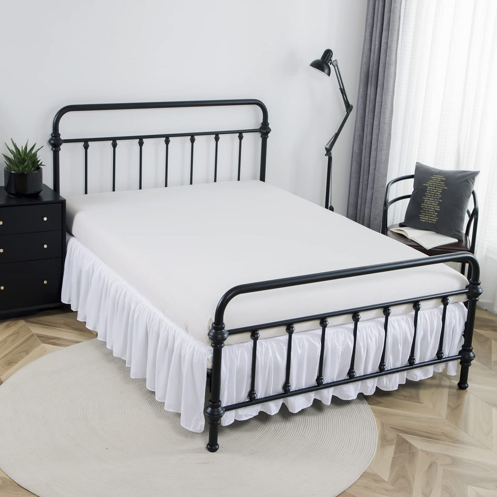 Bed Skirt Full Size Ruffled Bed Skirts with Split Corners
