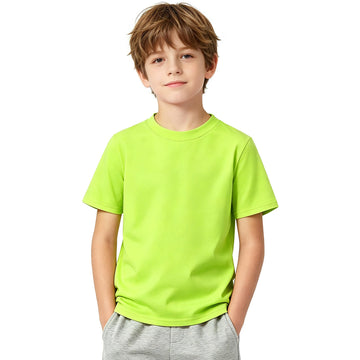 Toddler Cotton T-Shirt Kid Short Long Sleeve Tee,N Green