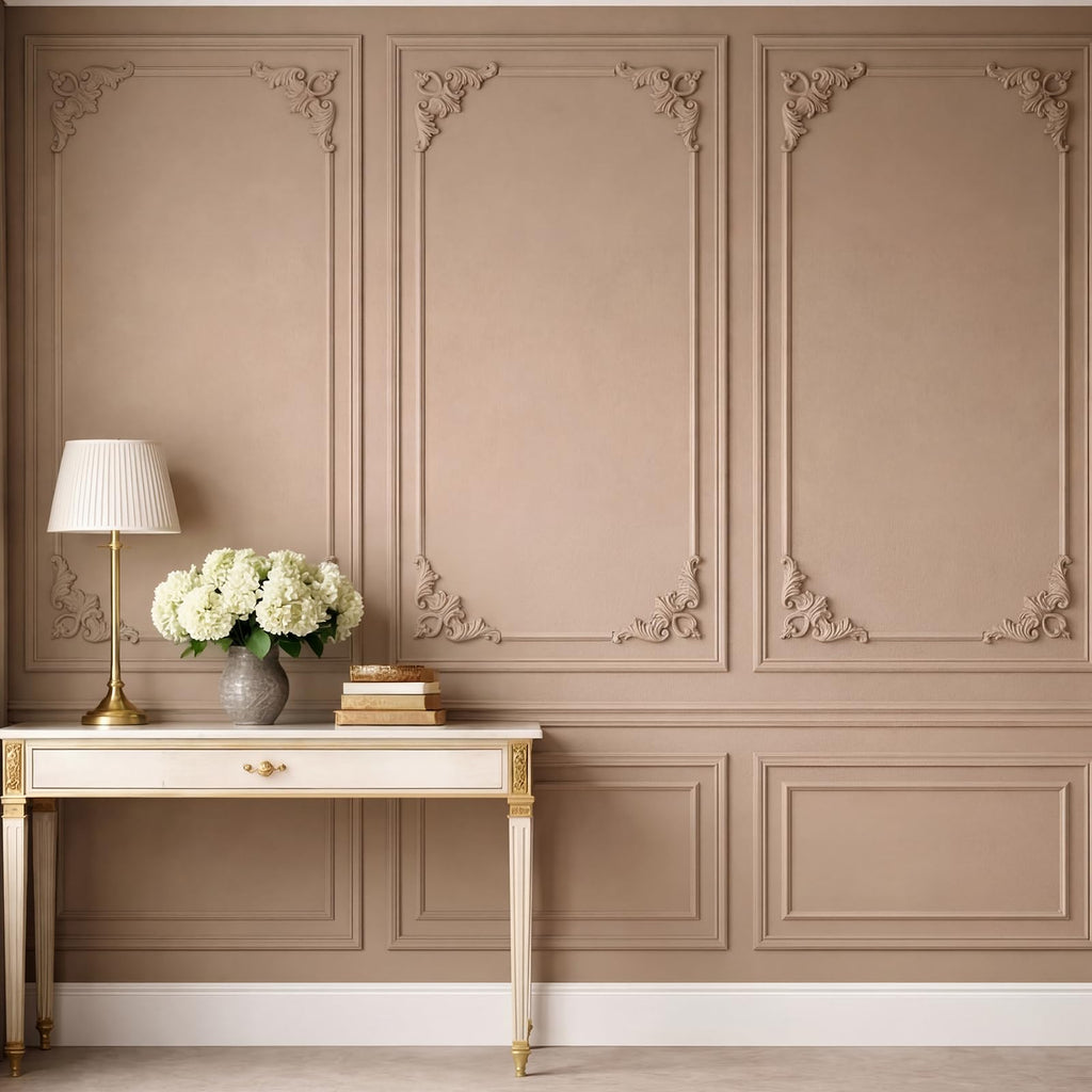 8pcs Corner Wall Molding, Wainscoting Floral Molding,Heart