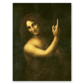 Leonardo Da Vinci Art Print - Saint John The Baptist Poster - Renaissance Canvas Print - Religious Painting Cool Wall
