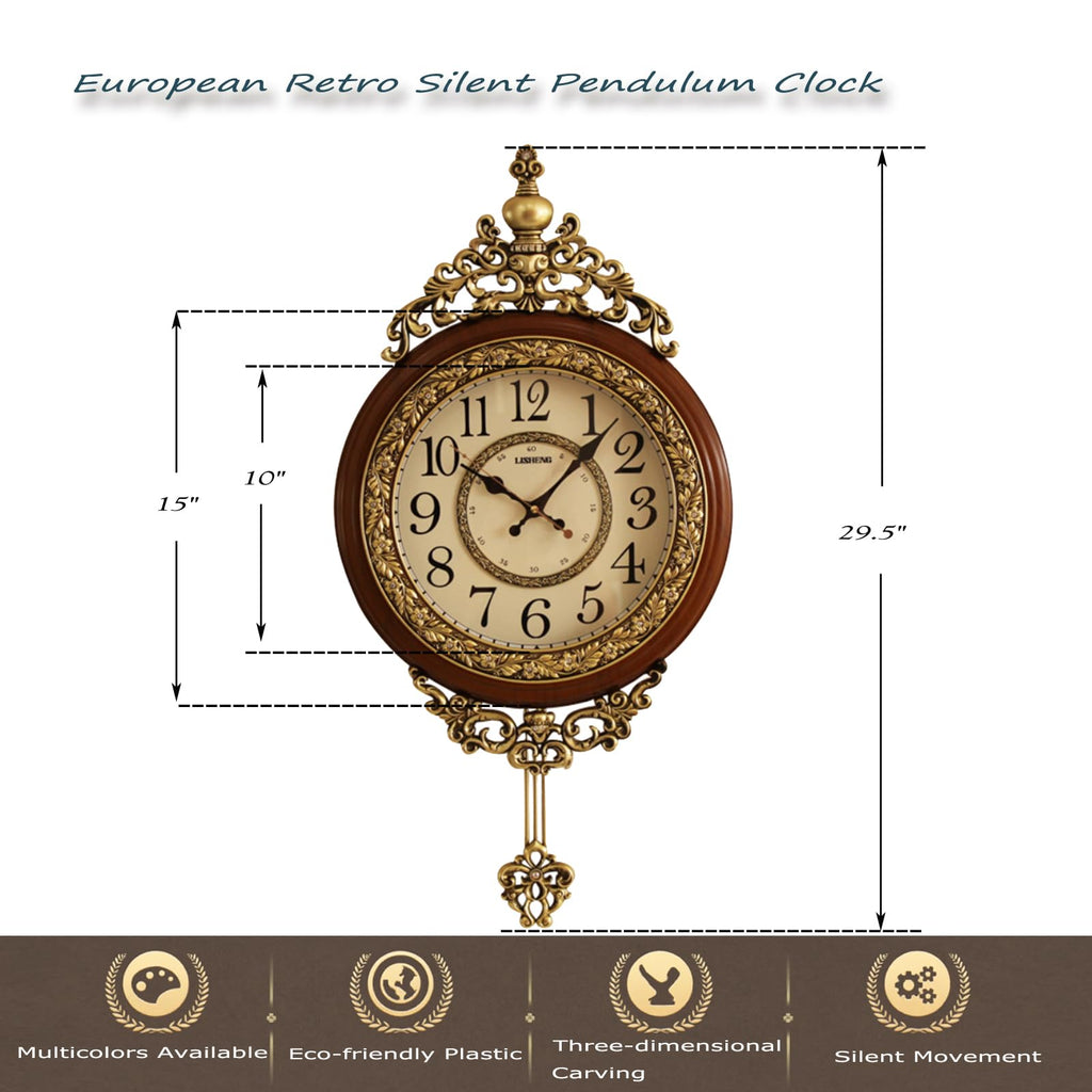 Elegant, Traditional, Decorative, Hand Painted Modern Grandfather Wall Clock Fancy Ethnic Luxury Handmade Decoration