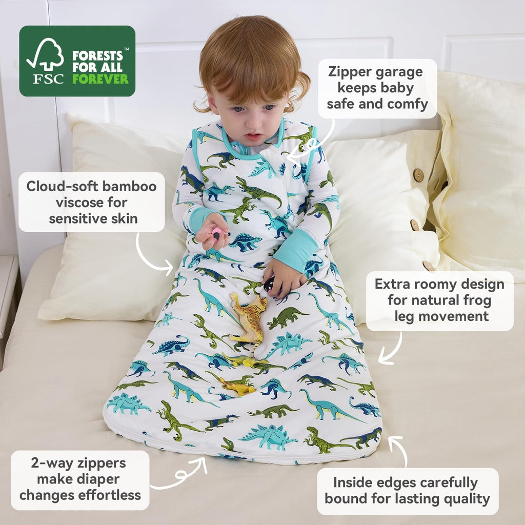 Rayon Made from Bamboo Sleep Sack for Babies and Toddlers 6 1.0 Tog Wearable Blanket Way Zipper