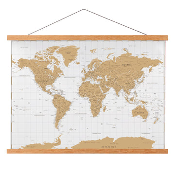 Magnetic Poster Hanger Frame, 56x24 56x32 56x40 Teak Wood Magnet Poster Frame for Posters, Prints, Photos, Pictures