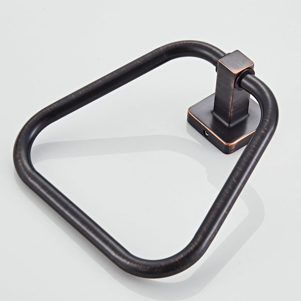 Oil Rubbed Bronze Towel Ring 2 Pack, Kitchen Bath Towel Holder Hangers Wall Mount Heavy Duty Stainless Steel