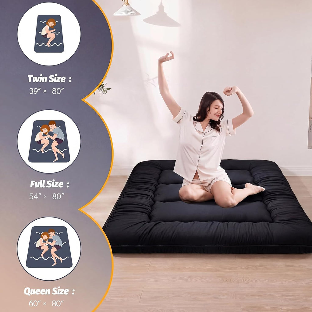 6" Extra Thick Japanese Floor Mattress Folding Futon Mattress
