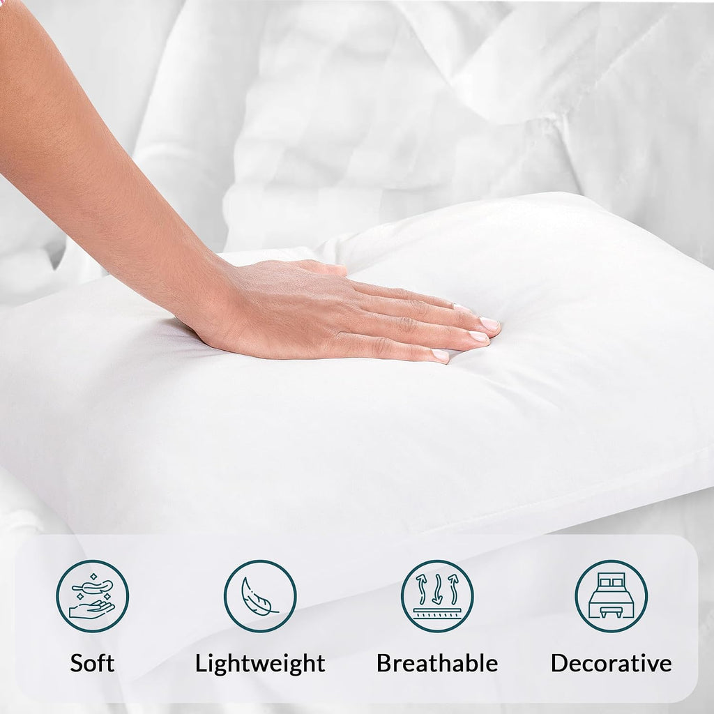 12 x 20 Pillow Insert - Down Alternative Throw Pillows Insert - Rectangle Pillow Pack of 1 White - Bed & Couch