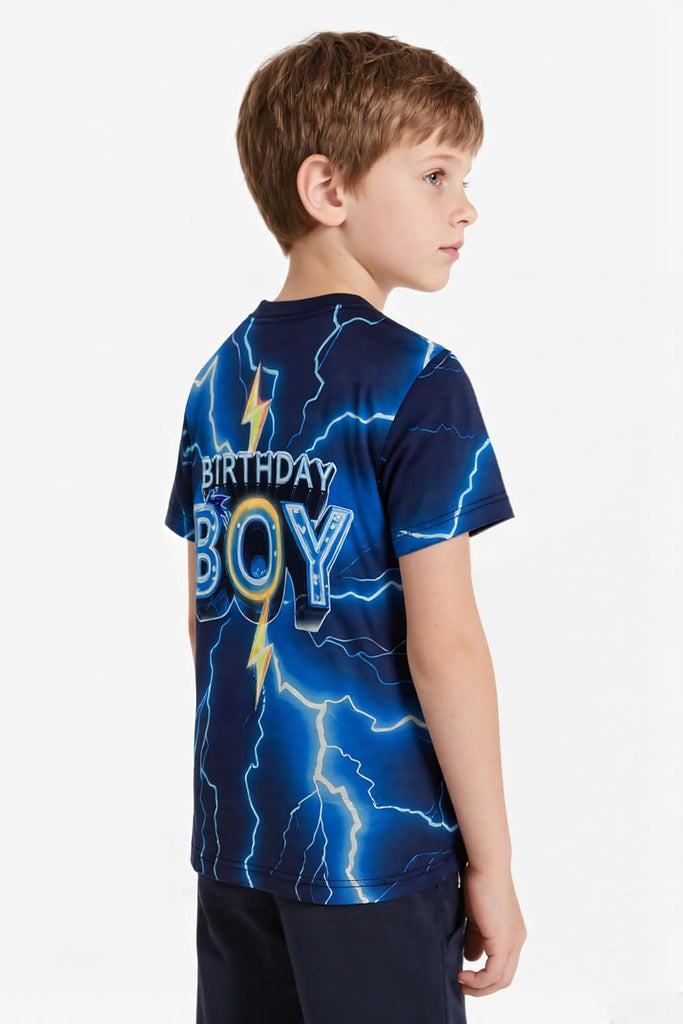 Birthday Shirts for Boys,Lightning Design Birthday Boy Short Sleeve T-Shirt for Party Gifts Celebrations