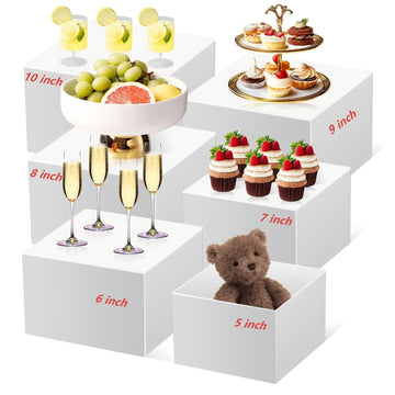 6 Pcs Buffet Risers, Large Food Risers for Buffet Table