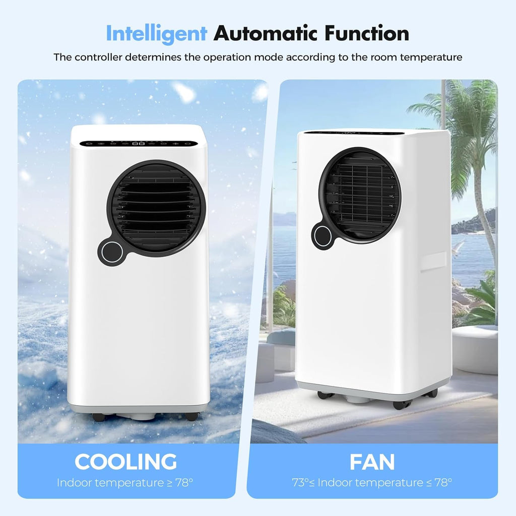 16000 BTU Portable Air Conditioners 5-in-1 with Cooling Dehumidifier Fan, Ultra Quiet, 24H Timer, Auto Shut Off