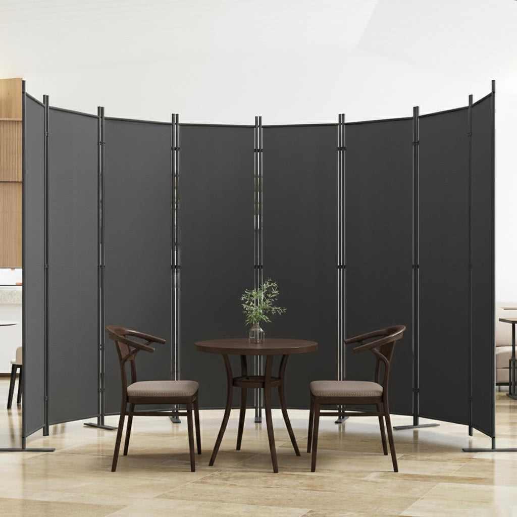 Room Divider 6FT Portable Folding Privacy Screen, 8 Panel Fabric Room Divider Extra Wide Freestanding Room Partition