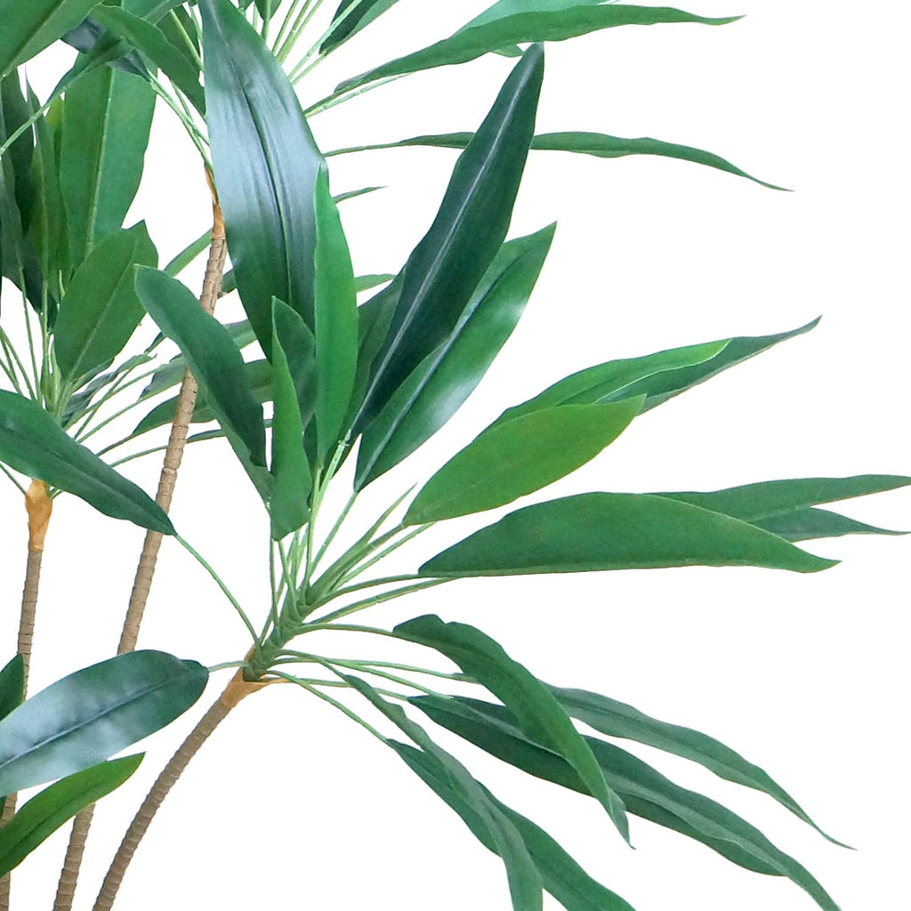 Artificial Tree in Modern Granite Effect Planter, Fake Dracaena Tree Silk Tree for Indoor and Outdoor Home Decoration