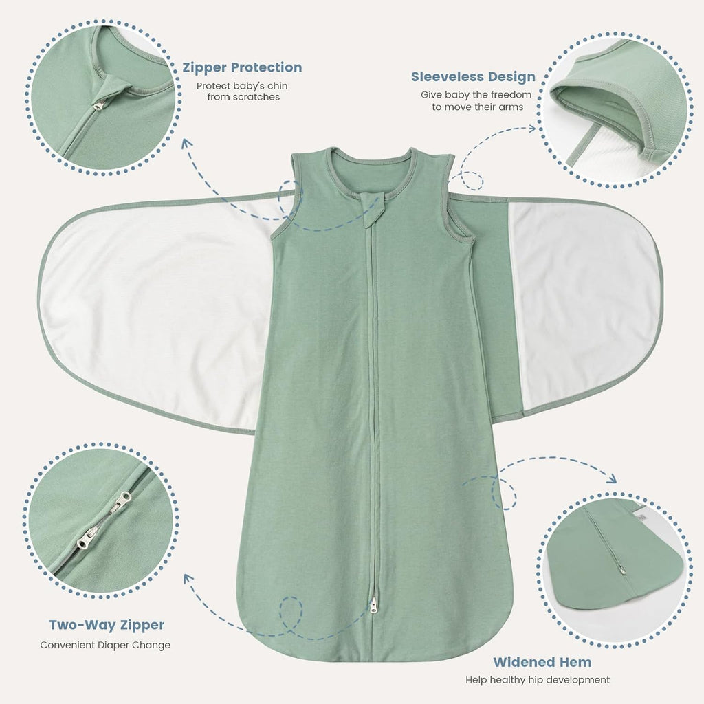 Baby Swaddle Sleep Sack, 1.0 TOG, 100% Cotton