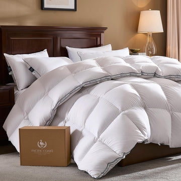 Goose Feather Down Fiber Comforters, Heavyweight Thickened Winter Duvet Insert, Ultra-Soft, Fluffy