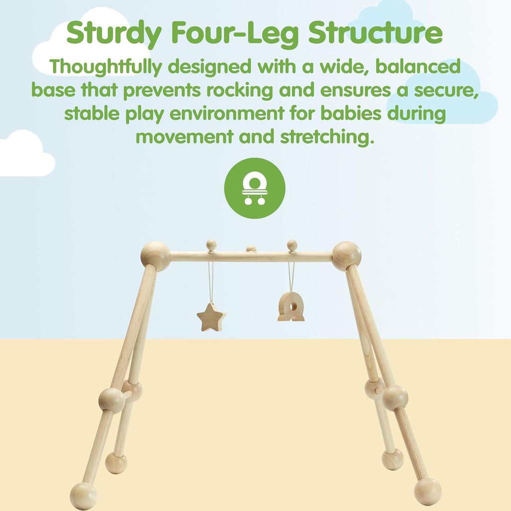 Wooden Baby Gym Montessori Activity Center Kids A-Frame Design