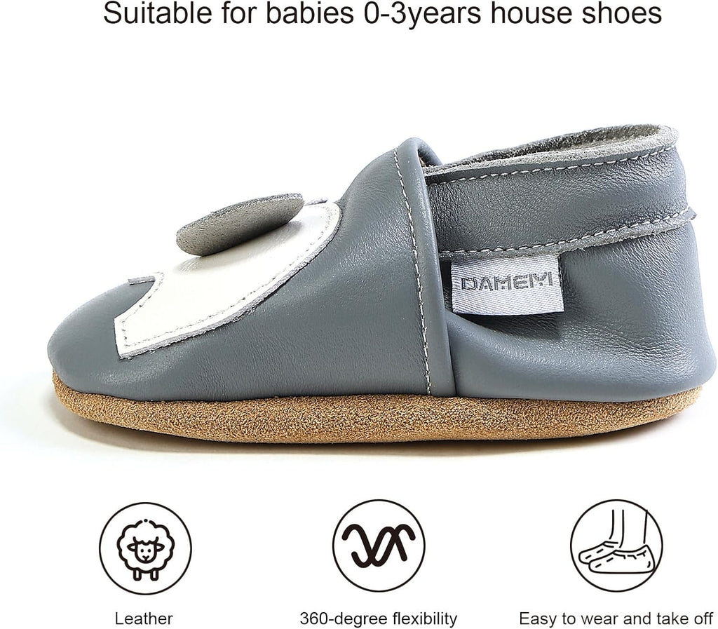 Baby Shoes Genuine Leather Soft Sole Non-Slip Infant Toddler Moccasins