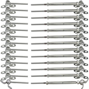 Cable Railing Hardware, 30 Pairs T316 Marine Grade Stainless Steel Cable Railing Kit for 1/8 Inch Cable Railing