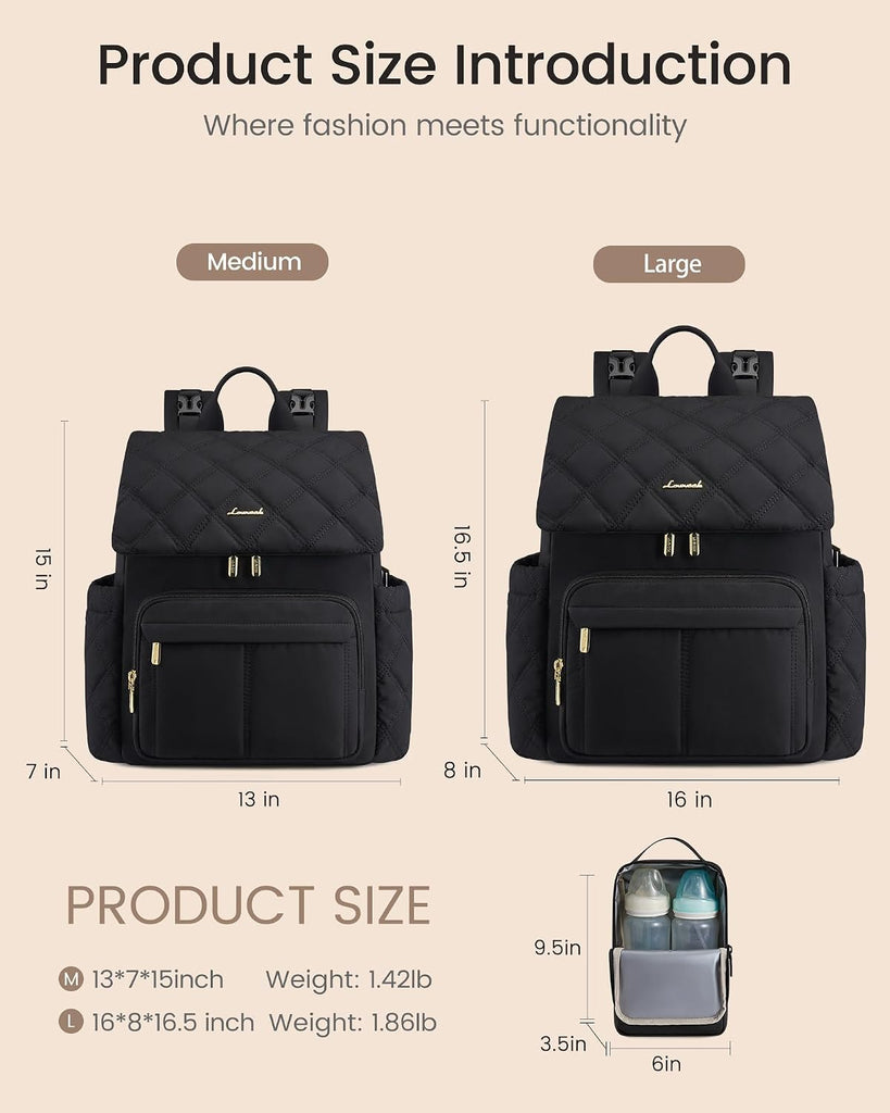Diaper Bag Backpack With Large Capacity Cup Pocket
