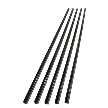 47 in Vinyl Inside Corner Trim in Brushed Onyx (5 Pack)